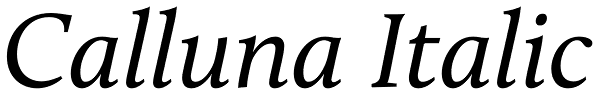 Calluna Italic Font