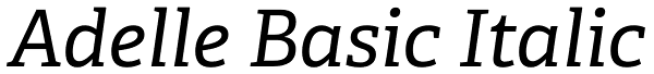 Adelle Basic Italic Font