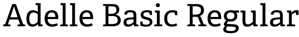 Adelle Basic Regular Font