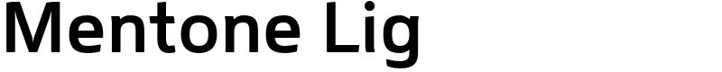 Mentone Lig Font