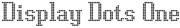 Display Dots One Font