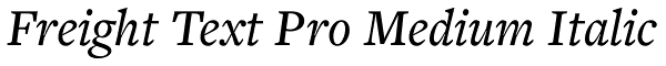 Freight Text Pro Medium Italic Font