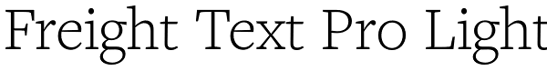 Freight Text Pro Light Font