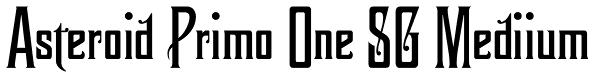 Asteroid Primo One SG Mediium Font