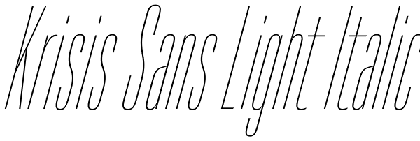 Krisis Sans Light Italic Font