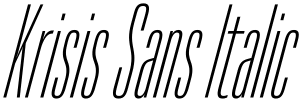 Krisis Sans Italic Font