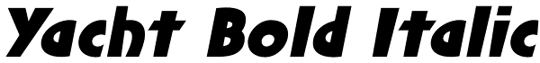 Yacht Bold Italic Font