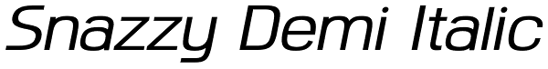 Snazzy Demi Italic Font