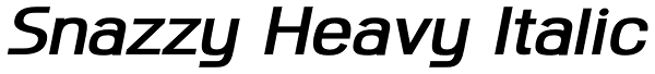 Snazzy Heavy Italic Font