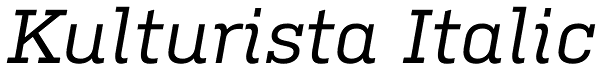 Kulturista Italic Font