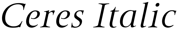 Ceres Italic Font