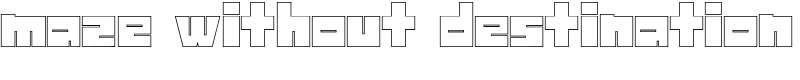 maze without destination Font