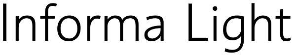 Informa Light Font