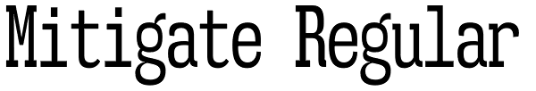 Mitigate Regular Font