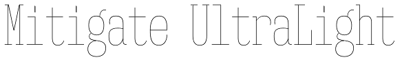 Mitigate UltraLight Font