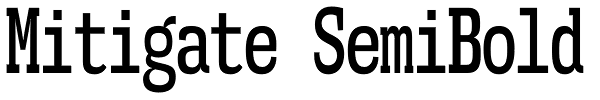 Mitigate SemiBold Font