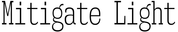 Mitigate Light Font