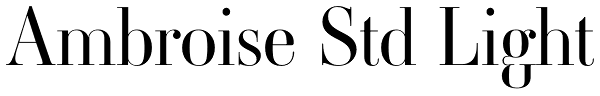 Ambroise Std Light Font