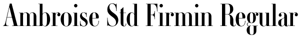 Ambroise Std Firmin Regular Font