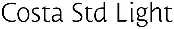 Costa Std Light Font