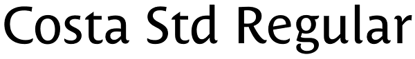 Costa Std Regular Font