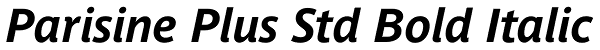 Parisine Plus Std Bold Italic Font