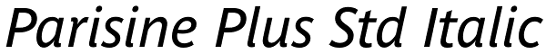 Parisine Plus Std Italic Font