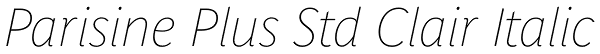 Parisine Plus Std Clair Italic Font