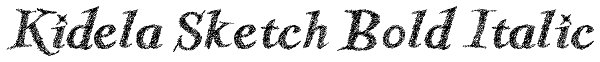 Kidela Sketch Bold Italic Font