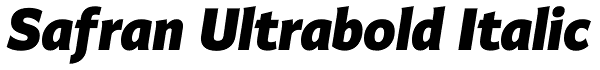 Safran Ultrabold Italic Font