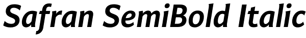 Safran SemiBold Italic Font