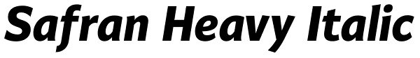 Safran Heavy Italic Font