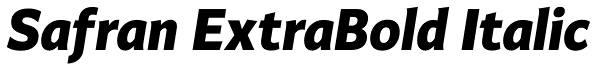 Safran ExtraBold Italic Font