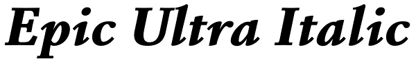 Epic Ultra Italic Font