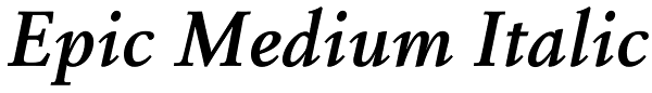 Epic Medium Italic Font