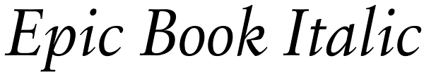 Epic Book Italic Font