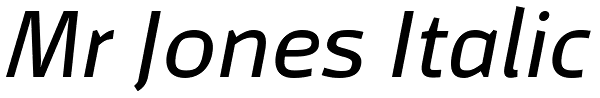 Mr Jones Italic Font