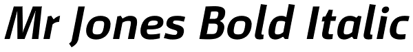 Mr Jones Bold Italic Font