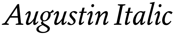 Augustin Italic Font