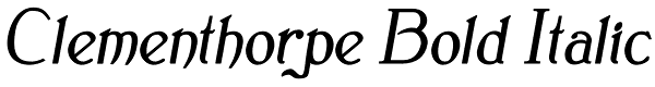 Clementhorpe Bold Italic Font