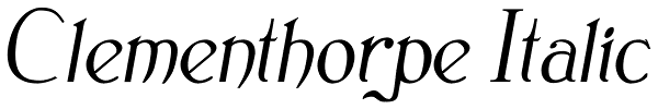 Clementhorpe Italic Font