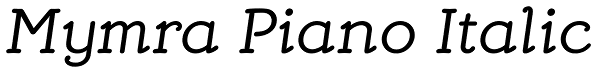 Mymra Piano Italic Font