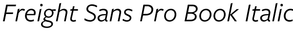 Freight Sans Pro Book Italic Font