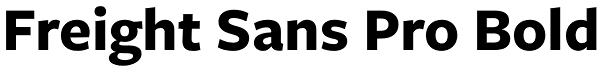 Freight Sans Pro Bold Font