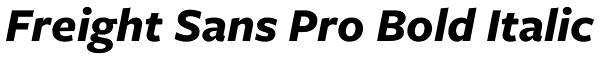 Freight Sans Pro Bold Italic Font