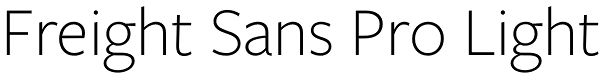 Freight Sans Pro Light Font