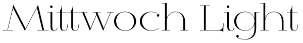 Mittwoch Light Font