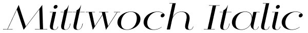 Mittwoch Italic Font