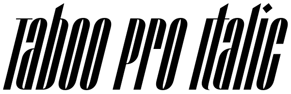 Taboo Pro Italic Font