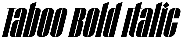 Taboo Bold Italic Font